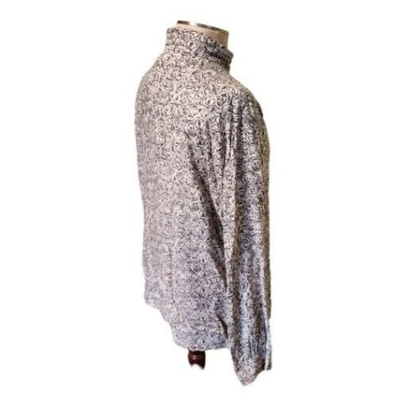 PENDLETON Women's Warranted To Be A Classic Blouse Size 14 Gray White Button - Picture 5 of 16